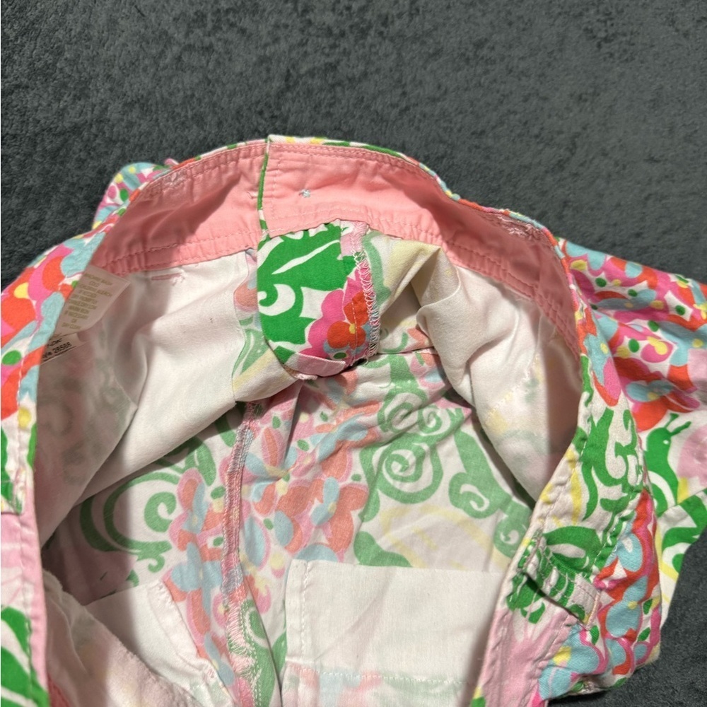 Lilly Pulitzer Pink and Green Floral High Waist Shorts - Picture 9 of 11
